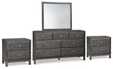 Diamond Furniture - Ashley Furniture - Caitbrook Dresser, Mirror and 2 Nightstands - Dresser, Mirror and 2 Nightstands - B476B25