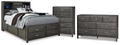 Diamond Furniture - Ashley Furniture - Caitbrook Full Storage Bed, Dresser and Chest - Full Storage Bed, Dresser and Chest - B476B34