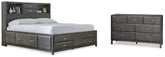 Diamond Furniture - Ashley Furniture - Caitbrook Queen Storage Bed and Dresser - Queen Storage Bed and Dresser - B476B17