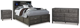 Diamond Furniture - Ashley Furniture - Caitbrook Full Storage Bed, Dresser and Nightstand - Full Storage Bed, Dresser and Nightstand - B476B36