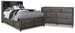Diamond Furniture - Ashley Furniture - Caitbrook Full Storage Bed and Dresser - Full Storage Bed and Dresser - B476B35