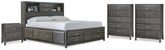Diamond Furniture - Ashley Furniture - Caitbrook Queen Storage Bed, 2 Chests and 2 Nightstands - Queen Storage Bed, 2 Chests and 2 Nightstands - B476B23