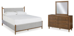 Diamond Furniture - Ashley Furniture - Lyncott California King Upholstered Bed, Dresser and Mirror - California King Upholstered Bed, Dresser and Mirror - B615B9