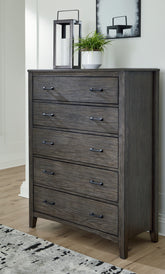 Diamond Furniture - Ashley Furniture - Montillan Chest of Drawers - Five Drawer Chest - B651-46
