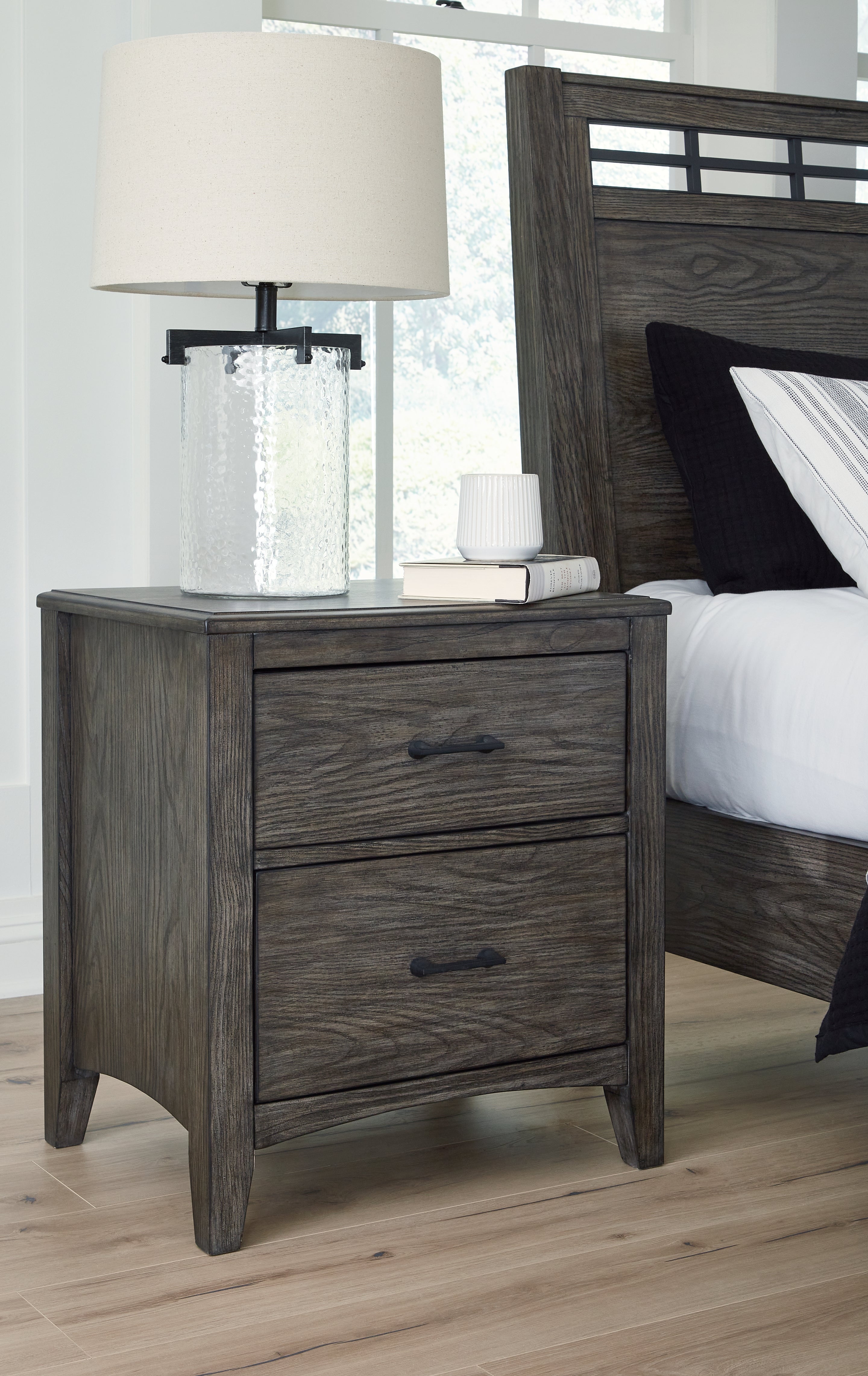 Diamond Furniture - Ashley Furniture - Montillan Nightstand - Two Drawer Night Stand - B651-92