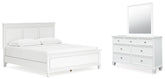 Diamond Furniture - Ashley Furniture - Fortman King Panel Bed, Dresser and Mirror - King Panel Bed, Dresser and Mirror - B680B13
