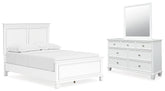 Diamond Furniture - Ashley Furniture - Fortman Full Panel Bed, Dresser and Mirror - Full Panel Bed, Dresser and Mirror - B680B9
