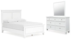 Diamond Furniture - Ashley Furniture - Fortman Full Panel Bed, Dresser and Mirror - Full Panel Bed, Dresser and Mirror - B680B9