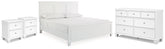 Diamond Furniture - Ashley Furniture - Fortman King Panel Bed, Dresser and 2 Nightstands - King Panel Bed, Dresser and 2 Nightstands - B680B15