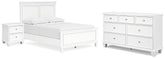 Diamond Furniture - Ashley Furniture - Fortman Full Panel Bed, Dresser and Nightstand - Full Panel Bed, Dresser and Nightstand - B680B28