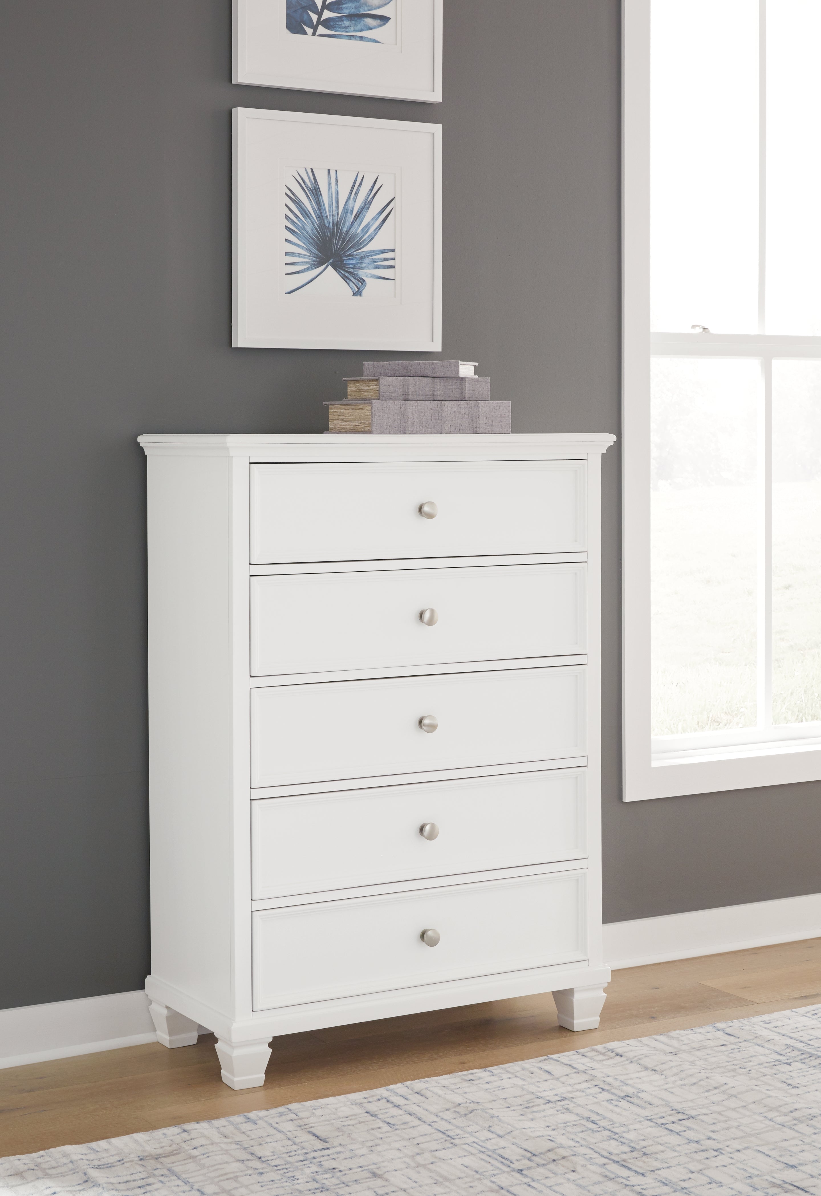 Diamond Furniture - Ashley Furniture - Fortman Chest of Drawers - Five Drawer Chest - B680-46