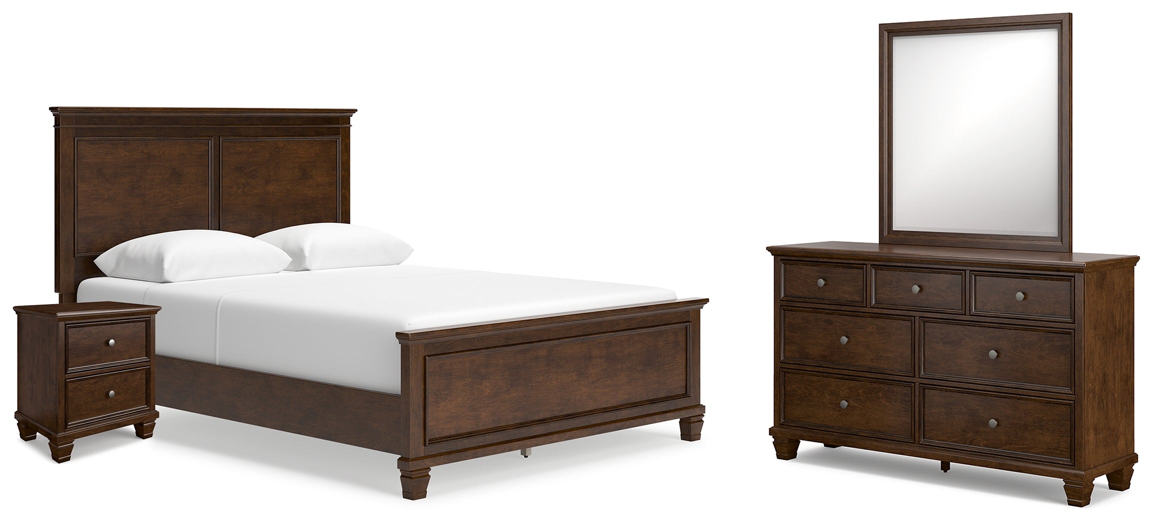 Diamond Furniture - Ashley Furniture - Danabrin Queen Panel Bed, Dresser, Mirror and Nightstand - Queen Panel Bed, Dresser, Mirror and Nightstand - B685B15