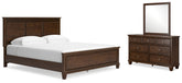 Diamond Furniture - Ashley Furniture - Danabrin California King Panel Bed, Dresser and Mirror - California King Panel Bed, Dresser and Mirror - B685B13