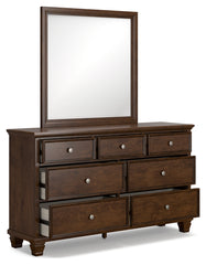 Danabrin King Panel Bed, Dresser and Mirror