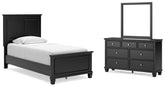 Diamond Furniture - Ashley Furniture - Lanolee Twin Panel Bed, Dresser and Mirror - Twin Panel Bed, Dresser and Mirror - B687B3