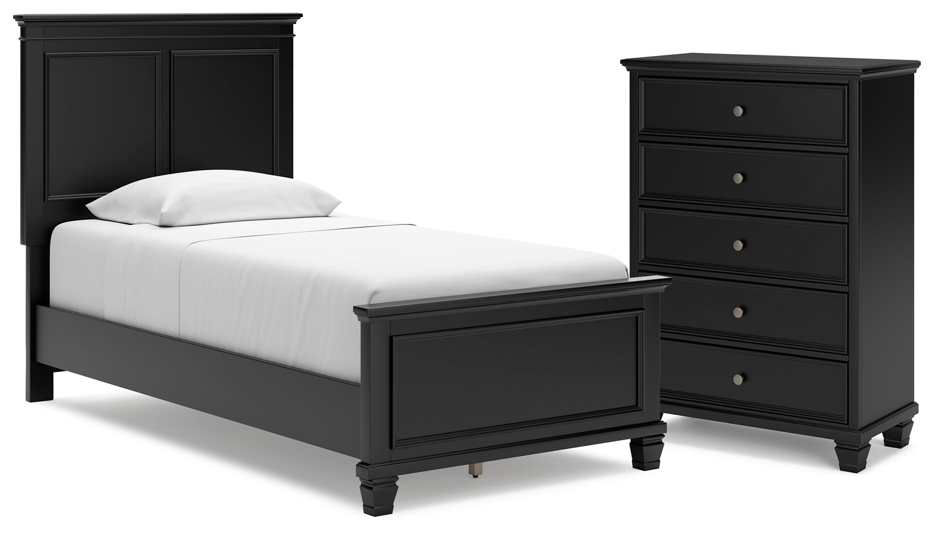 Diamond Furniture - Ashley Furniture - Lanolee Twin Panel Bed and Chest - Twin Panel Bed and Chest - B687B30