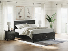 Diamond Furniture - Ashley Furniture - Lanolee California King Panel Storage Bed - California King Panel Storage Bed - B687B20