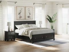 Diamond Furniture - Ashley Furniture - Lanolee King Panel Storage Bed - King Panel Storage Bed - B687B19