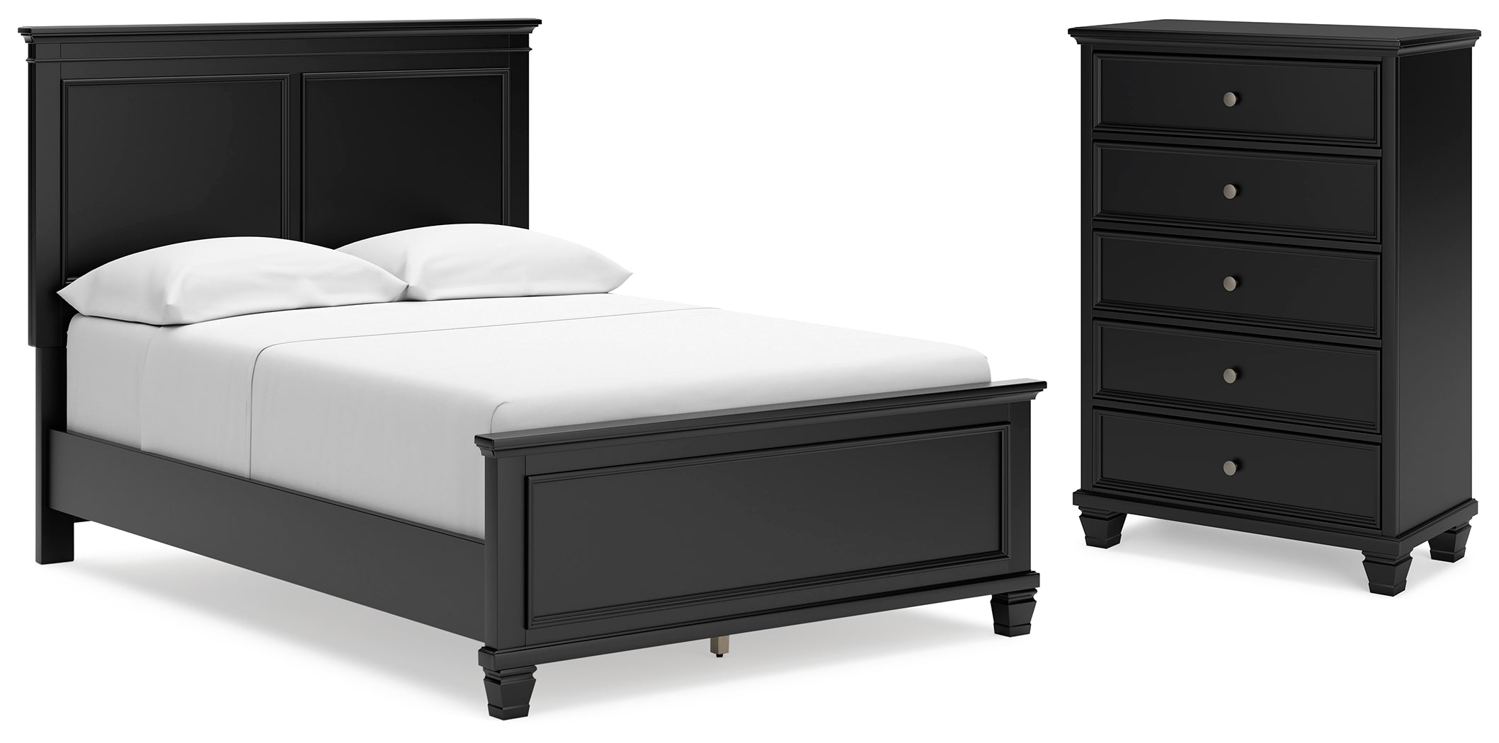 Diamond Furniture - Ashley Furniture - Lanolee Full Panel Bed and Chest - Full Panel Bed and Chest - B687B12