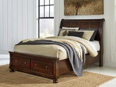 Diamond Furniture - Ashley Furniture - Porter Queen Sleigh Storage Bed - Queen Sleigh Storage Bed - B697B43