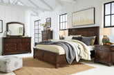 Diamond Furniture - Ashley Furniture - Porter California King Panel Bed, Dresser, Mirror, Chest and 2 Nightstands - California King Panel Bed, Dresser, Mirror, Chest and 2 Nightstands - B697B39