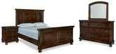Diamond Furniture - Ashley Furniture - Porter Queen Panel Bed, Dresser, Mirror and Nightstand - Queen Panel Bed, Dresser, Mirror and Nightstand - B697B29