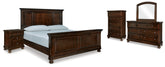 Diamond Furniture - Ashley Furniture - Porter King Panel Bed, Dresser, Mirror, Chest and Nightstand - King Panel Bed, Dresser, Mirror, Chest and Nightstand - B697B33
