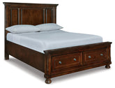 Diamond Furniture - Ashley Furniture - Porter Queen Panel Storage Bed - Queen Panel Storage Bed - B697B42