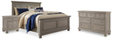 Diamond Furniture - Ashley Furniture - Lettner Queen Panel Bed, Dresser, and Nightstand - Queen Panel Bed, Dresser, and Nightstand - B733B42