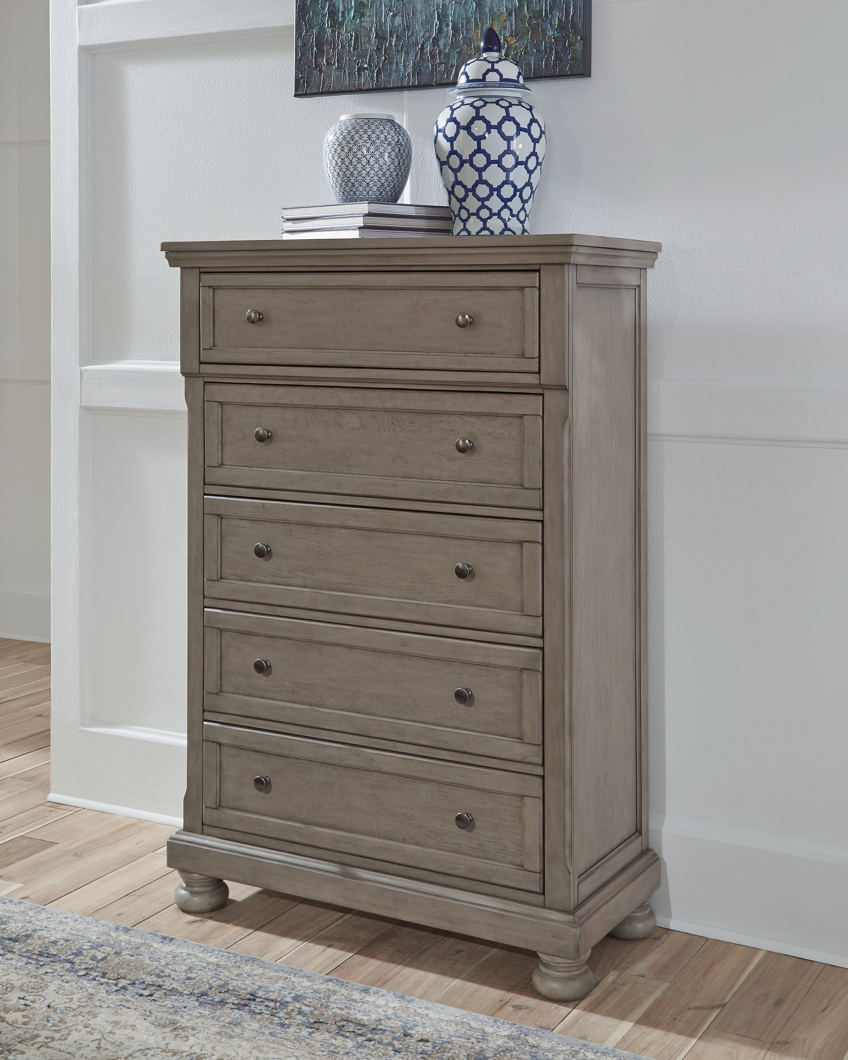 Diamond Furniture - Ashley Furniture - Lettner Chest of Drawers - Five Drawer Chest - B733-46