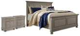 Diamond Furniture - Ashley Furniture - Lettner California King Panel Bed and 2 Nightstands - California King Panel Bed and 2 Nightstands - B733B61