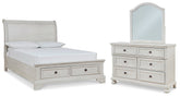 Diamond Furniture - Ashley Furniture - Robbinsdale Full Sleigh Storage Bed, Dresser and Mirror - Full Sleigh Storage Bed, Dresser and Mirror - B742B15