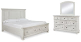 Diamond Furniture - Ashley Furniture - Robbinsdale Queen Panel Storage Bed, Dresser and Mirror - Queen Panel Storage Bed, Dresser and Mirror - B742B30