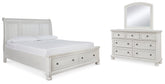 Diamond Furniture - Ashley Furniture - Robbinsdale King Sleigh Storage Bed, Dresser and Mirror - King Sleigh Storage Bed, Dresser and Mirror - B742B29
