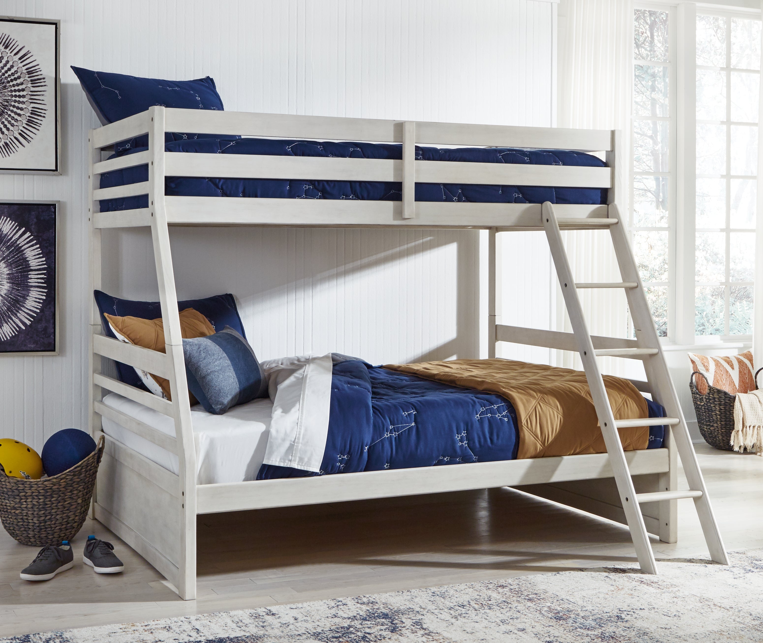 Diamond Furniture - Ashley Furniture - Robbinsdale Twin over Full Bunk Bed - Twin over Full Bunk Bed - B742B17