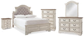 Diamond Furniture - Ashley Furniture - Realyn Full Panel Bed, Dresser, Mirror, Chest and Nightstand - Full Panel Bed, Dresser, Mirror, Chest and Nightstand - B743B81