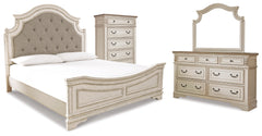 Diamond Furniture - Ashley Furniture - Realyn Queen Panel Bed, Dresser, Mirror and Chest - Queen Panel Bed, Dresser, Mirror and Chest - B743B28