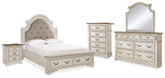 Diamond Furniture - Ashley Furniture - Realyn Queen Panel Bed, Dresser, Mirror, Chest and Nightstand - Queen Panel Bed, Dresser, Mirror, Chest and Nightstand - B743B46