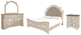 Diamond Furniture - Ashley Furniture - Realyn King Bed with Mirrored Dresser and Nightstand - King Bed with Mirrored Dresser and Nightstand - B743B23