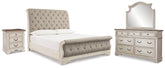 Diamond Furniture - Ashley Furniture - Realyn King Sleigh Bed, Dresser Mirror and Nightstand - King Sleigh Bed, Dresser Mirror and Nightstand - B743B65