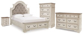 Diamond Furniture - Ashley Furniture - Realyn Queen Upholstered Storage Bed, Dresser, Chest and Nightstand - Queen Upholstered Storage Bed, Dresser, Chest and Nightstand - B743B98