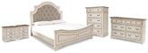 Diamond Furniture - Ashley Furniture - Realyn King Panel Bed, Dresser, Chest and 2 Nightstands - King Panel Bed, Dresser, Chest and 2 Nightstands - B743B75