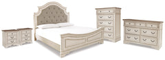 Diamond Furniture - Ashley Furniture - Realyn King Panel Bed, Dresser, Chest and 2 Nightstands - King Panel Bed, Dresser, Chest and 2 Nightstands - B743B75