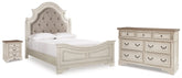Diamond Furniture - Ashley Furniture - Realyn Queen Upholstered Panel Bed, Dresser and Nightstand - Queen Upholstered Panel Bed, Dresser and Nightstand - B743B101