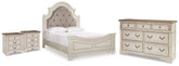Diamond Furniture - Ashley Furniture - Realyn Queen Upholstered Panel Bed, Dresser and 2 Nightstands - Queen Upholstered Panel Bed, Dresser and 2 Nightstands - B743B67