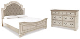 Diamond Furniture - Ashley Furniture - Realyn King Upholstered Panel Bed and Dresser - King Upholstered Panel Bed and Dresser / Two-tone - B743B38