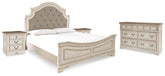 Diamond Furniture - Ashley Furniture - Realyn King Bed, Dresser and 2 Nightstands - King Bed, Dresser and 2 Nightstands / Two-tone - B743B60