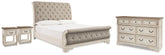 Diamond Furniture - Ashley Furniture - Realyn Queen Upholstered Sleigh Bed, Dresser and 2 Nightstands - Queen Upholstered Sleigh Bed, Dresser and 2 Nightstands - B743B84