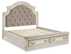 Realyn King Upholstered Storage Bed