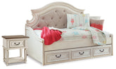 Diamond Furniture - Ashley Furniture - Realyn Twin Storage Day Bed and Nightstand - Twin Storage Day Bed and Nightstand - B743B71